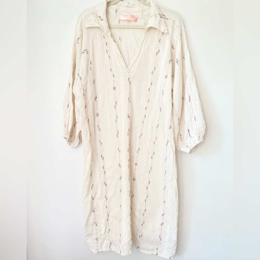 Scandal Italy Dress Women’s Medium Cream Dress Gauze Midi
